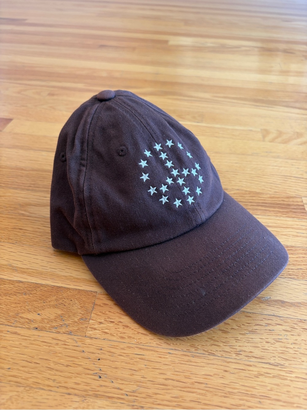 Etudes Studio Brown Baseball Cap with white Star Embroidery